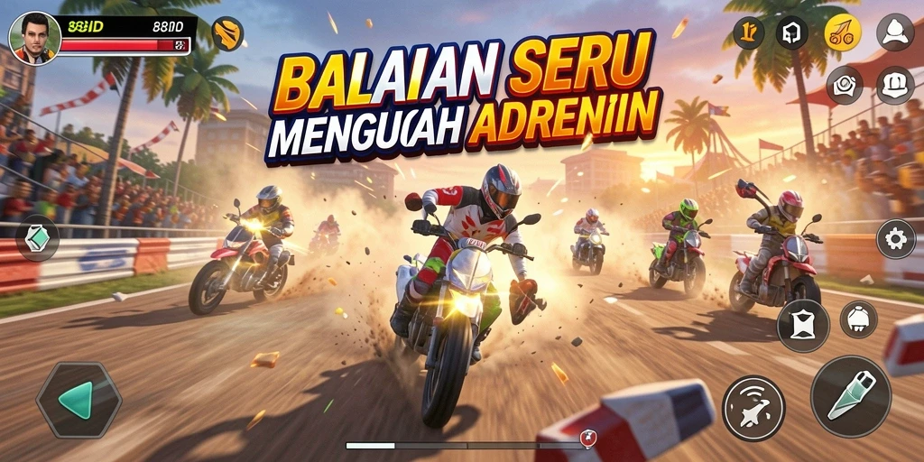 Gameplay Racing seru dan menantang di 88ID.