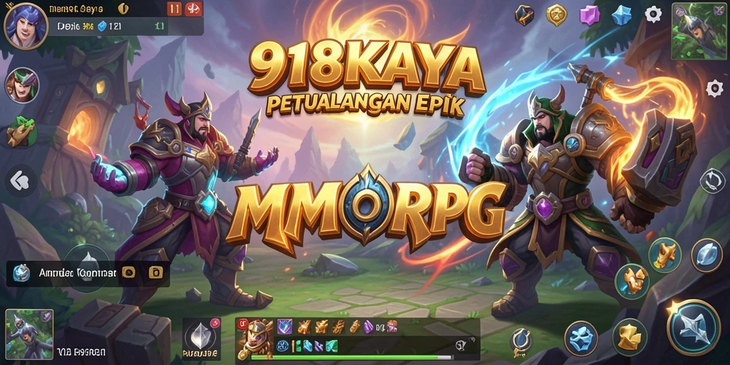 Tangkapan layar gameplay 918KAYA yang menampilkan aksi seru di dunia MMORPG.