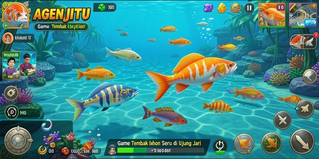 Tampilan gameplay AGENJITU yang mengasyikkan dan penuh aksi Tembak Ikan.