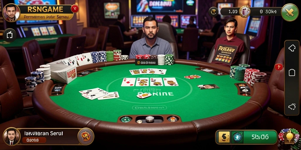 Screenshot RSNGAME menampilkan aksi seru permainan Poker.