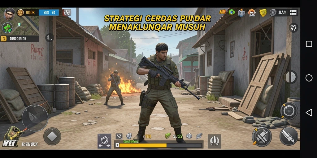 Screenshot utama RSNOK memperlihatkan gameplay strategi yang intens.