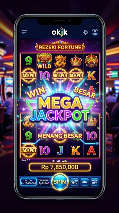 Tampilan layar utama aplikasi okjk dengan berbagai pilihan aplikasi.